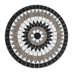 24Inch Mosaic Side Table Bistro Heavy Duty Coffee Table For Garden Patio Balcony - thumbnail 4