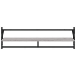 Berkfield 6 Piece Wall Shelf Set With Bars Grey Sonoma Engineered Wood - thumbnail 6