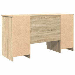 Berkfield Modern Desk Sonoma Oak 140X49X76 Cm Engineered Wood - thumbnail 6