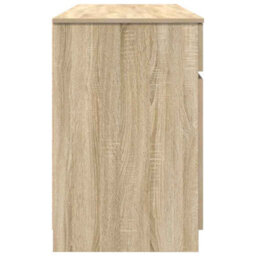 Berkfield Modern Desk Sonoma Oak 140X49X76 Cm Engineered Wood - thumbnail 8