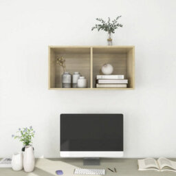 Berkfield Practical Wall-Mounted Tv Cabinet Sonoma Oak 37X37X72 Cm Engineered Wood - thumbnail 6