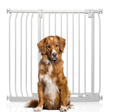 Bettacare Extra Tall Elite Dog Gate, 98Cm - 107Cm, Matt White, Extra Tall 96.8Cm In Height, Pressure Fit Pet Gate - image 1