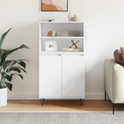 Berkfield Highboard White 60X36X110 Cm Engineered Wood - thumbnail 1