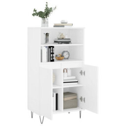 Berkfield Highboard White 60X36X110 Cm Engineered Wood - thumbnail 4