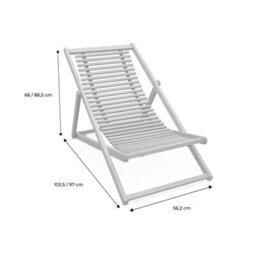 Sweeek - Pair Of Slatted Wooden Deck Chairs Natural 102X56X86 Cm - Bilbao - thumbnail 8
