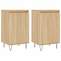 Berkfield Sideboards 2 Pcs Sonoma Oak 40X35X70 Cm Engineered Wood - thumbnail 2
