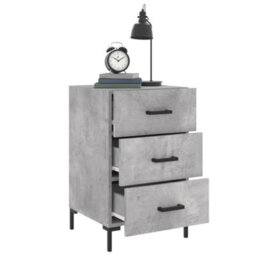 Berkfield Bedside Cabinet Concrete Grey 40X40X66 Cm Engineered Wood - thumbnail 4