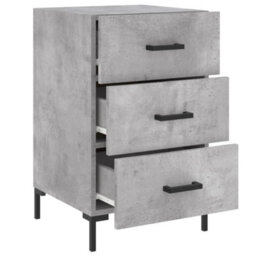 Berkfield Bedside Cabinet Concrete Grey 40X40X66 Cm Engineered Wood - thumbnail 7