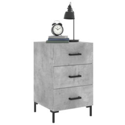 Berkfield Bedside Cabinet Concrete Grey 40X40X66 Cm Engineered Wood - thumbnail 3