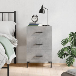 Berkfield Bedside Cabinet Concrete Grey 40X40X66 Cm Engineered Wood - thumbnail 1