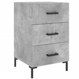 Berkfield Bedside Cabinet Concrete Grey 40X40X66 Cm Engineered Wood - thumbnail 2