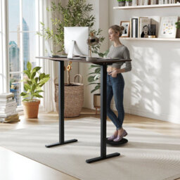 Gainoom Ergonomic Brown Stand Up Desk 120X60Cm Electric Standing Computer Desk - thumbnail 4