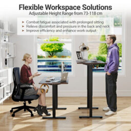 Gainoom Ergonomic Brown Stand Up Desk 120X60Cm Electric Standing Computer Desk - thumbnail 6