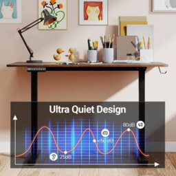 Gainoom Ergonomic Brown Stand Up Desk 120X60Cm Electric Standing Computer Desk - thumbnail 8