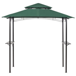 Beliani Gazebo Naro Metal 240 Cm 148 Cm Dark Green - thumbnail 4