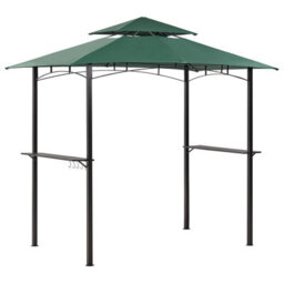 Beliani Gazebo Naro Metal 240 Cm 148 Cm Dark Green - thumbnail 1