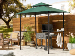 Beliani Gazebo Naro Metal 240 Cm 148 Cm Dark Green - thumbnail 2
