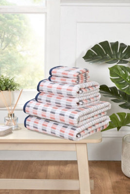 Rapport Home Santa Cruz 6 Piece Towel Bale Set Pure Cotton Blush - image 1