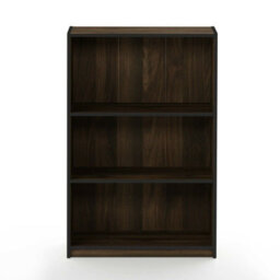 Walplus Furinno Jaya Simple Home 3-Tier Adjustable Shelf Bookcase, Columbia Walnut - thumbnail 5