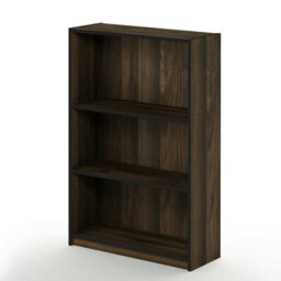 Walplus Furinno Jaya Simple Home 3-Tier Adjustable Shelf Bookcase, Columbia Walnut - thumbnail 3