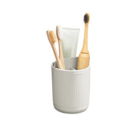 ReBorn® Reborn Recycled Toothbrush Holder - Stone Bathroom Accessories Caddy - With Three Compartments - Made In The Uk - thumbnail 7