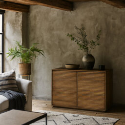 Wyld Haus Mandarina Six-Drawer Ribbed Walnut Chest Natural Oak Effect - thumbnail 2