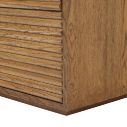 Wyld Haus Mandarina Six-Drawer Ribbed Walnut Chest Natural Oak Effect - thumbnail 7
