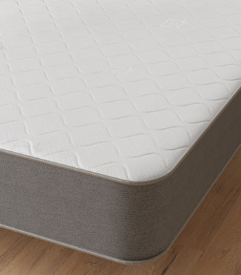 Starlight Beds Essential Open Coil Sprung Mattress With Grey Border. Small Double Mattress (4Ft X 6Ft3, 120Cm X 190Cm) - image 1