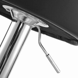 2X Bar Stools Faux Leather Kitchen Pub Low Back Breakfast Bar Chair Leg Chrome Black - thumbnail 4