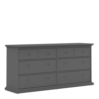 Furniture To Go Paris Chest Of 8 Drawers In Matt Grey - image 1