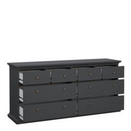 Furniture To Go Paris Chest Of 8 Drawers In Matt Grey - thumbnail 5