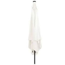Berkfield Modern Garden Parasol White, Black 295 X 295 X 245 Cm Polyester, Steel - thumbnail 1