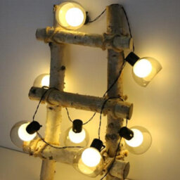 Bright Zeal Gray 2.3M Ten Ball Led String Lights With Timer Battery Operated Warm White