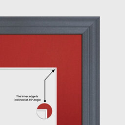 AK Frames 26X8 Dark Grey Classic Multi Photo Frame With Crimson Mount - Holds 5 Apertures (5X) 6X4 Photos - thumbnail 7