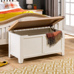 The Furniture Market Cheshire Cream Painted Blanket Bedding Storage Box - thumbnail 2