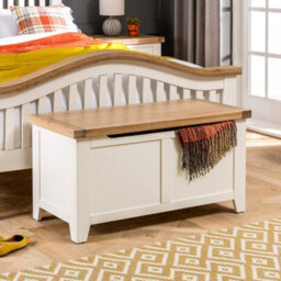 The Furniture Market Cheshire Cream Painted Blanket Bedding Storage Box
