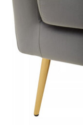 Orsina Grey Velvet Armchair For Livingroom, Modern Sturdy Armchair, Velvet Upholstered Accent Chair For Reading - thumbnail 8