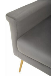 Orsina Grey Velvet Armchair For Livingroom, Modern Sturdy Armchair, Velvet Upholstered Accent Chair For Reading - thumbnail 7