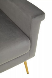 Orsina Grey Velvet Armchair For Livingroom, Modern Sturdy Armchair, Velvet Upholstered Accent Chair For Reading - thumbnail 5