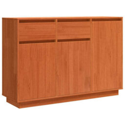 Berkfield Sideboard Wax Brown 110 X 34 X 75 Cm Solid Pine Wood - thumbnail 2
