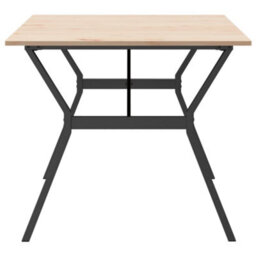Berkfield Dining Table Y-Frame 180X90X75 Cm Solid Wood Pine And Steel - thumbnail 5