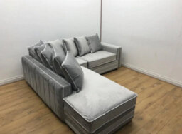 Stratus Interiors Regency Contrast Border Soft Velvet Sofa In Corner,3 Seat, 2 Seat - 3 Seater - thumbnail 1