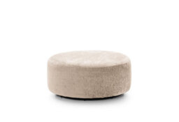 Abakus Direct Harriet Crushed Chenille Large Swivel Footstool In Cream - thumbnail 2
