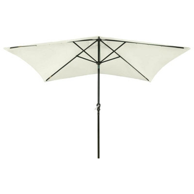 Berkfield Harmful Parasol With Leds And Steel Pole Sand 2X3 M - image 1