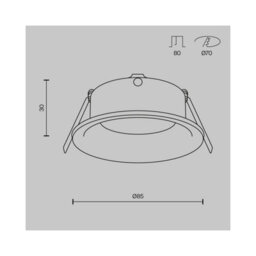 Luminosa Lighting Luminosa Slim Recessed Downlight Matte Gold 1Xgu10 - thumbnail 2