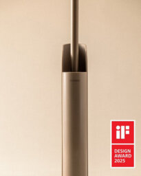 Cosmic Silicone Toilet Brush, Floor Or Self-Adhesive, Slim Design, Award-Winning Design, Gold Pvd, Flat Collection - thumbnail 5