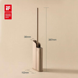 Cosmic Silicone Toilet Brush, Floor Or Self-Adhesive, Slim Design, Award-Winning Design, Gold Pvd, Flat Collection - thumbnail 7