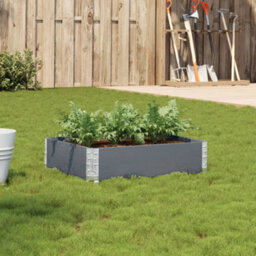 Berkfield Garden Planter Grey 80X60 Cm Solid Wood Pine