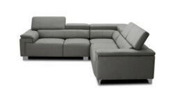 Genuine Leather Grey 2C2 Corner Sofa - thumbnail 3