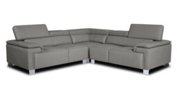 Genuine Leather Grey 2C2 Corner Sofa - thumbnail 2